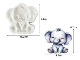 Molde silicona elefante trompita